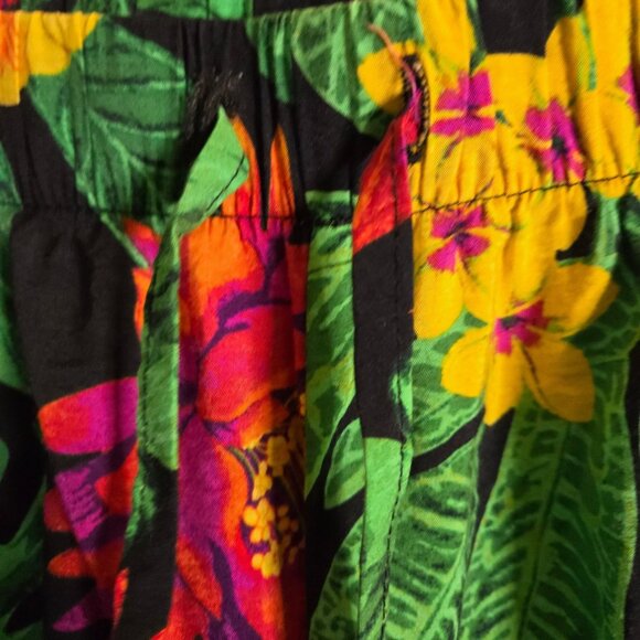 Panama Jack Tropical Wide Leg Pull On Drawstring Pants Pockets Size XL - Picture 5 of 7
